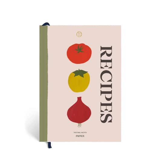 Papier 6" x 8.5" Vegetable Medley Hardcover Guided Recipe Journal